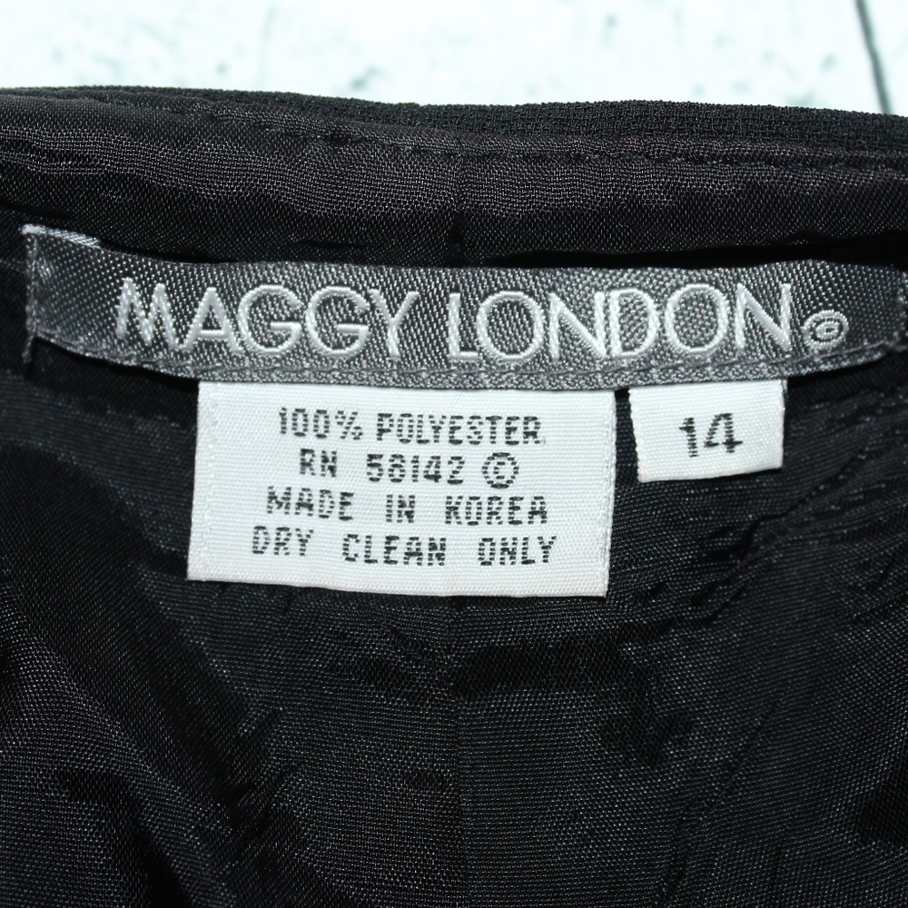 Maggy London Black Fitted Sleeveless Dress #109 - Picture 7 of 8